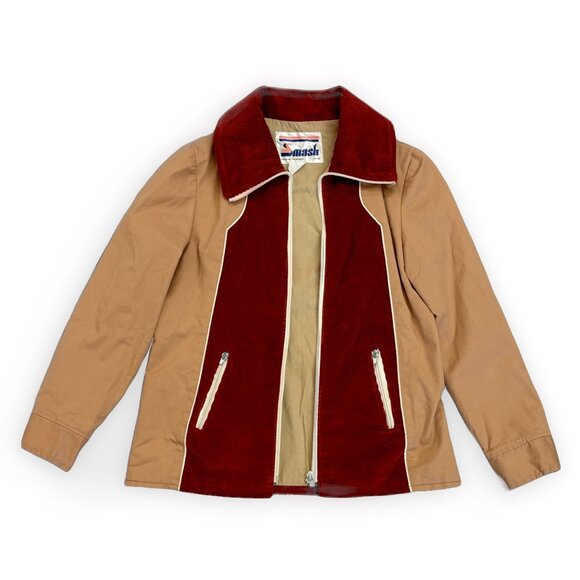 Women's Tan and Red Jacket - Picture 3 of 7